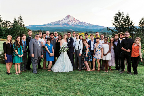 WEDDING BELLS—On July 31, Olivia Foster BA '13 and Jeffrey Rhoades BA '13 exchanged wedding vows at scenic Mt. Hood Organ...