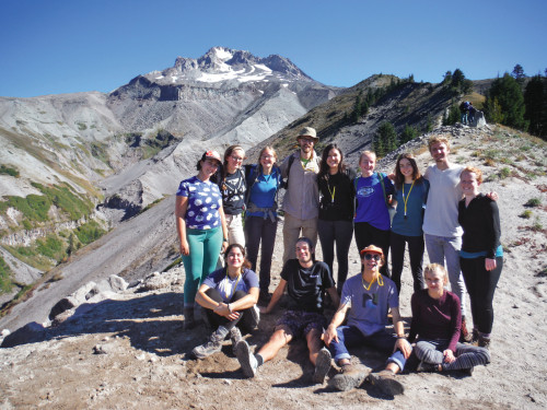 Paul Allen, associate professor of mathematics, led a trail engineering clinic on the Pacific Crest Trail. (College Outdoors)