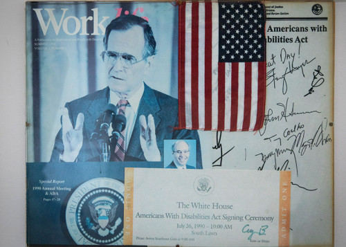 Hulley's signed photos from U.S. presidents.