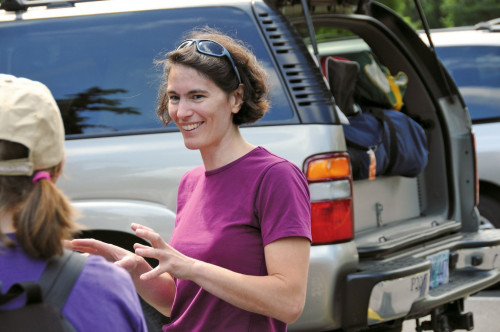 Liz Safran, associate professor of geological science and leader of one of the field research teams.