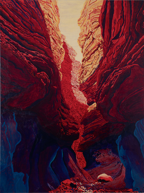 Untitled GC-23 (Grand Canyon series); acrylic, flashe on canvas; 2019, 96 x 72 in.
