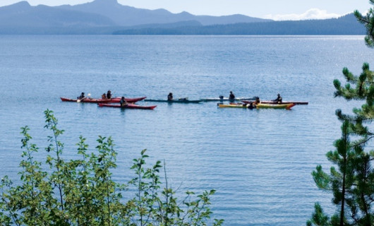 In addition to premier kayaking, students camp on shore, hike to surrounding peaks and waterfalls, and gaze on the dramatic vistas of sno...