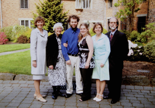 From left: Susan Willis Tolle BS '73 (natural science), Mary Hughes (mother of Susan Tolle), Daniel McIntosh-Tolle BA'07 (biochemistr...
