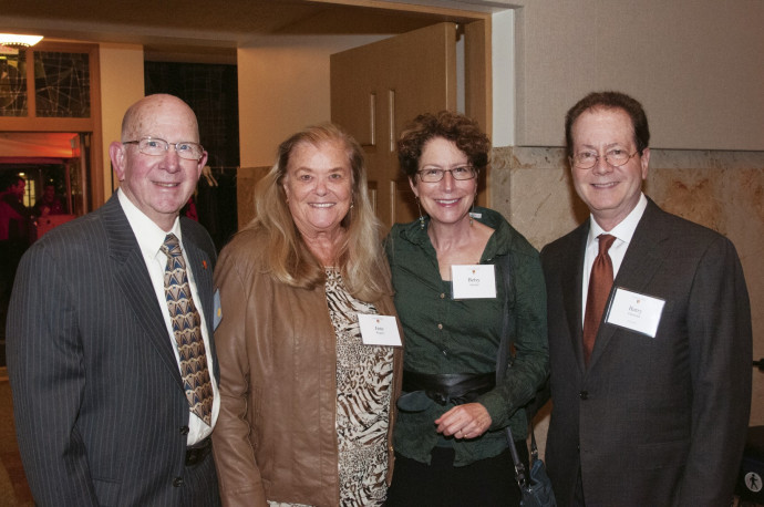 Trustee John Rogers and June Rogers with President Barry Glassner and Betsy Amster.