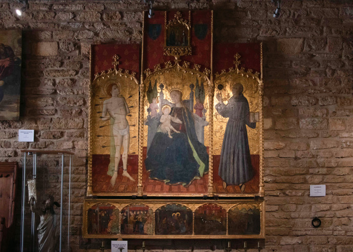 Lewis & Clark researchers work with 600-year-old paintings that hang in the Church of St. James on the Spanish island of Mallorca.