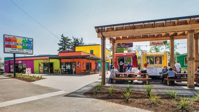 The Portland Mercado brings together diverse cultures through food, art, and entertainment.
