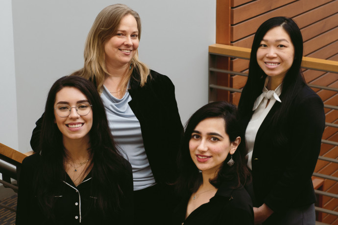 Clockwise, from bottom left: Cristin Kladis JD '20; Delcianna Winders, assistant clinical profess...