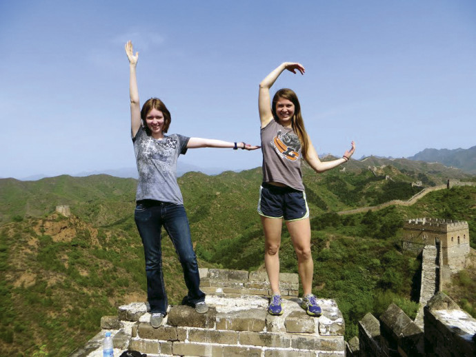 Katie Keath CAS '15 Students represent LC at the Great Wall outside Beijing.