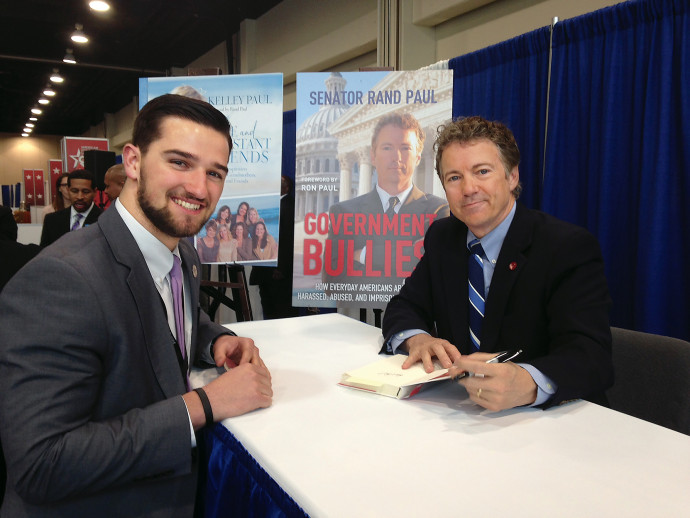 Lincoln Boyd at a book signing with Sen.Rand Paul (R-KY).