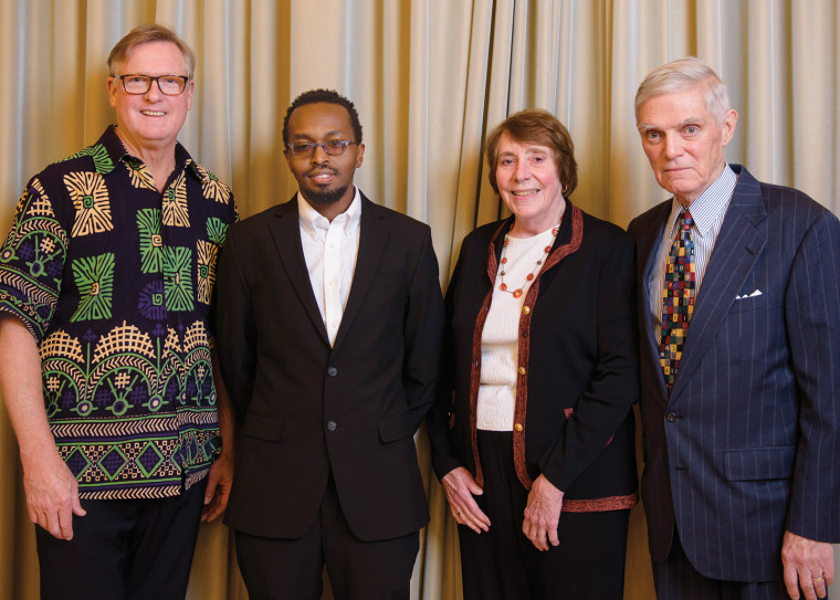 From left: Niels Marquardt BA '75, former Rwandan Peace Corps volunteer, four-time ambassador, and L&C's new diplomat in re...