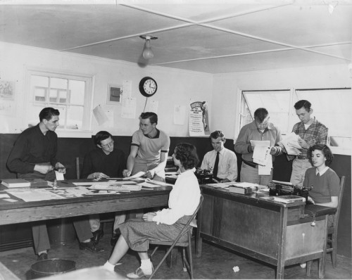 1949 Pioneer Log staff The first issue of the Pioneer Log was printed on October 13, 1942, only three weeks after classes began at the Fi...