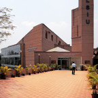 The library at the National Law School of India University.