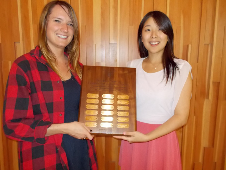 President's Award for Outstanding Community Service, Alexa Moore '13 and Rosa Kim '13