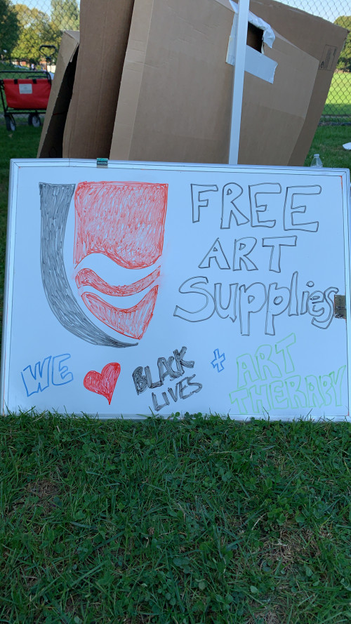 BLM Art Therapy Event at Irving Park on September 23, 2020.