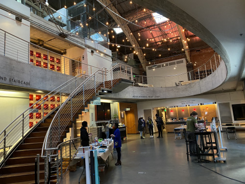 The lobby of The Armory where the BLM Art Event took place.