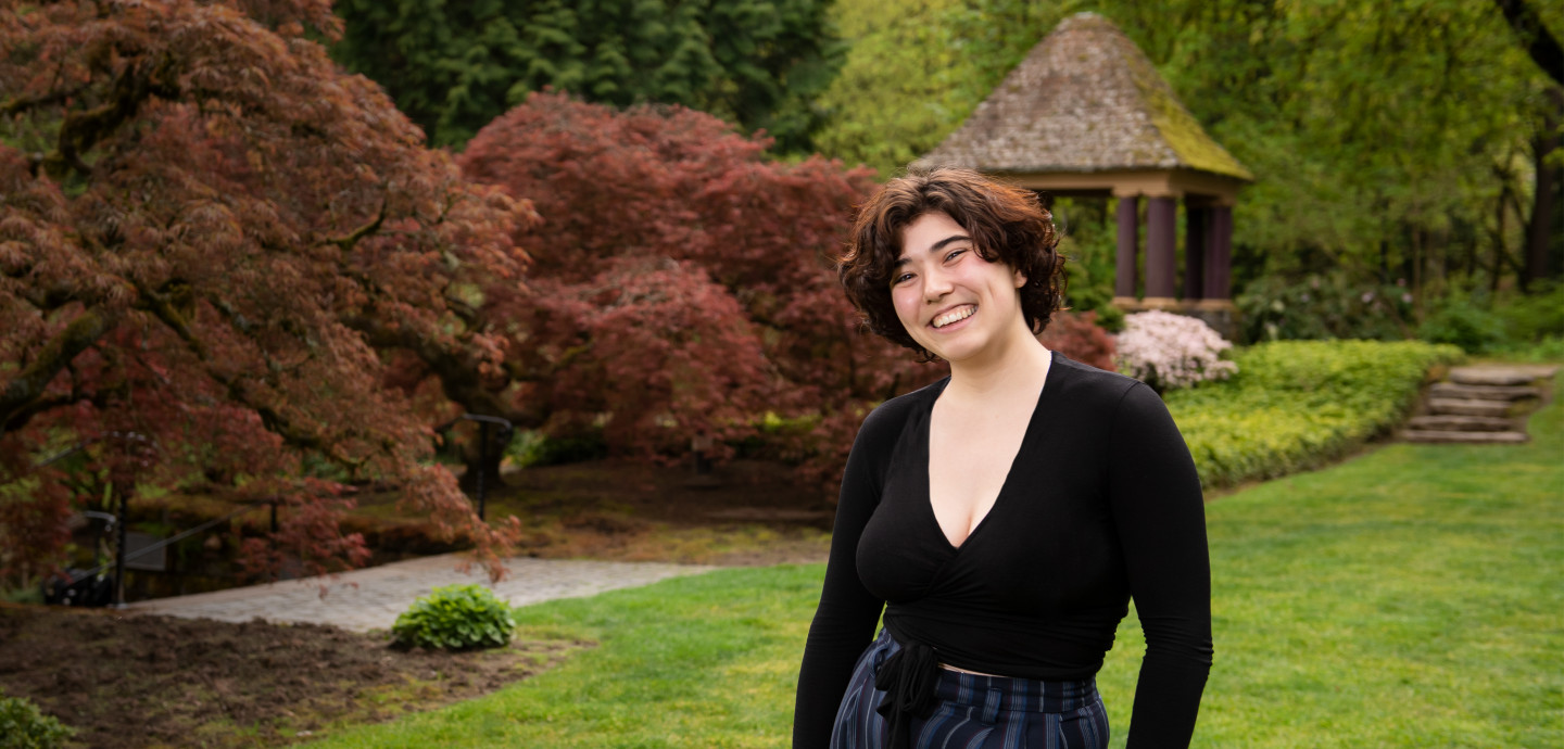 Economics major Cami finds community in a variety of places, such as the Fire Arts club, Garden C...