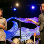 Molly Gray, right, talks about the Rock ?n? Roll Camp for Girls at a TEDxConcordia event. (Photo ...