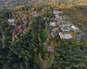 Campus from above the Estate Gardens.