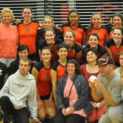 The Pioneers hosted Special Olympics athletes at a volleyball match in the fall.