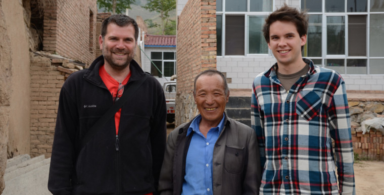 Professor Keith Dede and Neil Murray '13 (pictured here with Mr. He) conducted research in China last summer.
