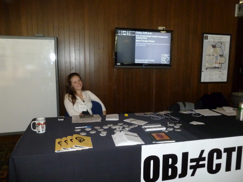 Cassie Bishop at the info table