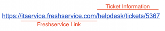 Freshservice Link details with red mark up
